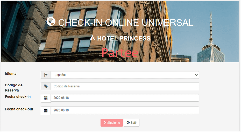 Check-in online universal